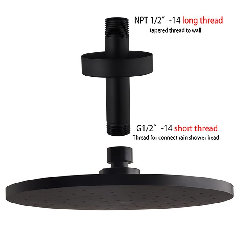 Ceiling Mount Shower Arm with Flange for Rain Shower Head,Stainless