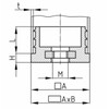Design61 4 x Threaded Plugs Square Tube Plugs 40 x