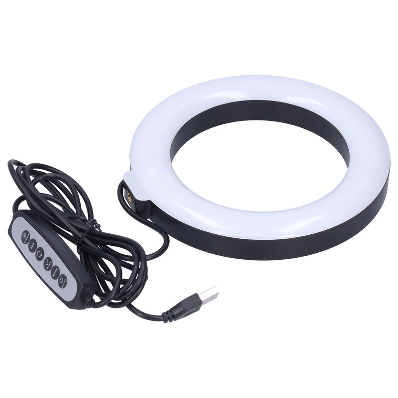 16cm LED USB Circle Light RGB Fill Light with Clamp