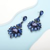 Kercisbeauty Statement Blue Crystals Dangle Drop Earrings Women Girls Rhinestones