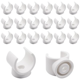 S SYDIEN 1 Inch PEX Clips Pipe Clamp 25 mm Pipe Hangers Pipe Holder PEX Tubing Clamps PVC Water Pipe Support, Plastic U-Shaped PVC Pipe Clamps Tools, 20 Pack