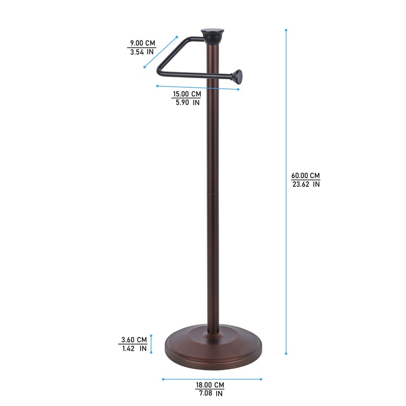 ZCCZ Toilet Paper Holder Stand, Freestanding Tissue Roll Dispenser with