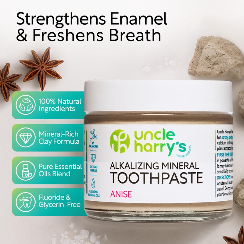 Uncle Harry's Anise Remineralizing Toothpaste | Natural Whitening Tooth Paste