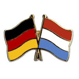 Friendship Pin Badge Germany – Luxembourg Flag Pin Metal, Metal