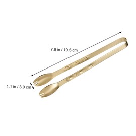 FELTECHELECTR Stainless Steel Ice Cube Clamp Holder Buffet Serving Tong BBQ Grilling Tong