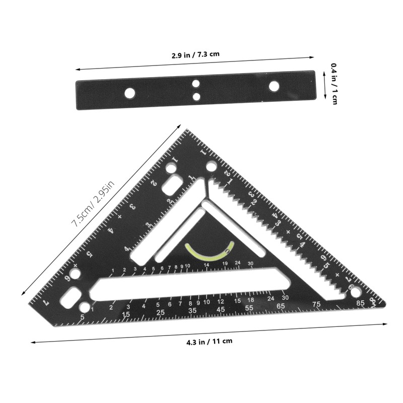 SHINEOFI 1 Set Rafter Square Woodworking Tool Precise Measuring Ruler