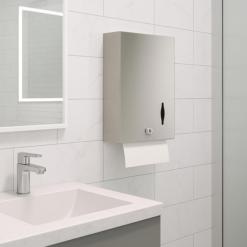 Chabrias Stainless Steel Paper Towel Dispenser Wall Mount – Multi-Fold