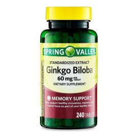 Ginkgo Biloba 60mg 240 Caps Ayuda Memoria Reduce Fatiga Spv Sabor Neutro