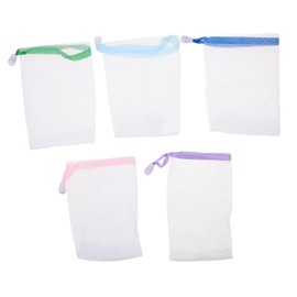 Healvian 20pcs Soap Foaming Pouches Bathing Soap Bags for Face Cleansing Drawstring for Easy Storage and Exfoliation Shower Random Color