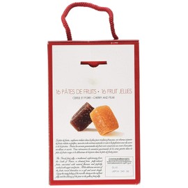 Maxim's de Paris French Fruit Jellies (Fruit Pastes) Pear & Cherry 16 Pieces 4oz