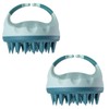 Wet & Dry Silicone Scalp Massager Brush - 2 Pack