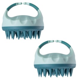 Wet & Dry Silicone Scalp Massager Brush - 2 Pack (Mint)