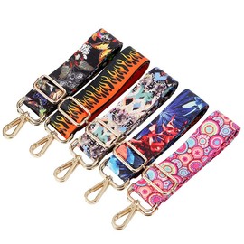 Length-adjustable shoulder strap for bags, 80-140 cm, 3.8 cm wide, bag strap, colourful pattern, shoulder strap with carabiner, bag strap, girls, DIY bag accessories for shoulder bag and handbags, #3
