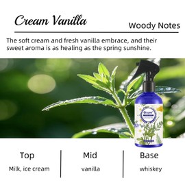 Vanilla Cream Dream Linen & Room Mist | Whipped Comfort Fabric Spray for Bedding, Nursery & Couch Pillows – Natural Milk-Kissed Essence to Butter Your Home with Cozy Bakery Warmth