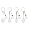 [PATIKIL] Badminton Key Chain Set of 4 Badminton Rubber Key