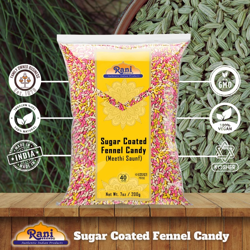 Rani Sugar Coated Fennel Candy 7oz (200g) ~ Indian After