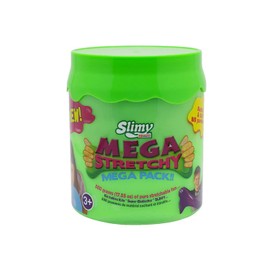 Slimy Mega Stretchy 500g - Original Mega Slime Spielmasse für Kinder, extrem dehnbarer Schleim in der Geschenkbox, elastische Spielknete als Kindergeschenk, Farbe:Grün