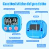 3 Pezzi Timer da Cucina Digitale con 3 Colori, Timer