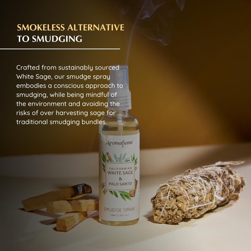 Aromafume White Sage & Palo Santo Smudge Spray 100ml/3.3 oz