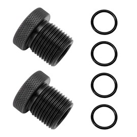 DXNQ 2 PCS Thread Adapters and Washers, 1/2×28 to 3/4×16 Thread Protector with Crush Washer, Thread Adapter with Rubber Washer Replacement Repair Kit, Universal Car Accessories