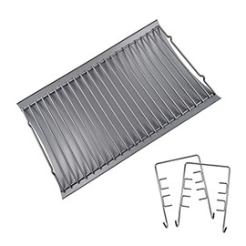 MixRBBQ 20 inch Ash pan with 2pcs Fire Grate Hanger for Chargriller 5050, 5072, 5650, 2123 Charcoal Grills, Char-Griller Model 200157(20" x 12 3/4"), Replacement Part 20" Drip Pan