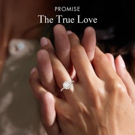 KRKC&CO Solitaire Engagement Rings Moissanite Women, 1 ct Solitaire Ring Wedding Rings, VVS1 D Colour, 925 Silver White Gold, Engagement Wedding Anniversary Gift for Women, Size 49-57, Moissanite