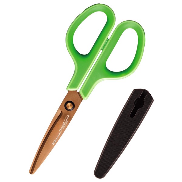 PLUS Fit Cut Curve Scissors, Premium Titanium, green