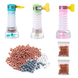 3Pcs Rotating Faucet Portable Filter Faucet Water Purifier 360 Degree Adjustable Water Tap Extension Filter Shower 360 Rotating Splash Proof Faucet Filter Kitchen Faucet Extender
