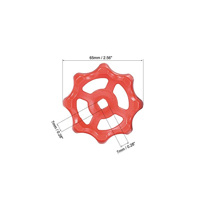 sourcing map Plastic Outside Faucet Round Wheel Handle, Square Broach