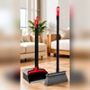 Long Handle Broom and Dustpan Set for Floor Cleaning –