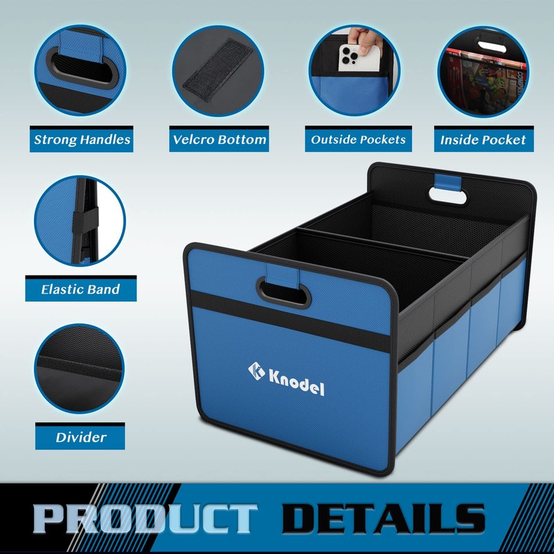 K KNODEL Car Trunk Organizer, Foldable Organizer for Car, Automotive