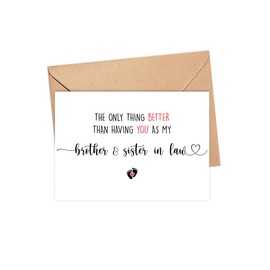 The Only Thing Better Than Having You As My Brother & Sister In Law - Is Our Baby Having You For A - Promoted To - Pregnancy Announcement Greeting Card