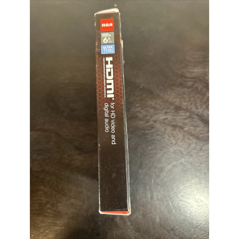 RCA HDMI Cable, Ultra Thin, 4K Ultra HD, 6-Ft. -DH6THE