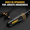 DEWALT Heavy Duty Black Edition 2-in-1 Neckband Bluetooth Headphones w/Built-in