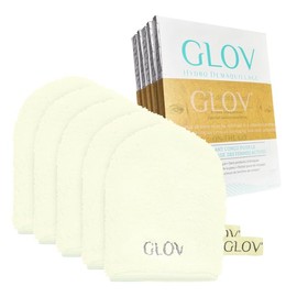 GLOV Set of 5 Make-Up Cloths Microfibre Washable Make-Up Glove Cleaning Cloths for Face and Eyes Face Cleansing Wipes Microfibre Cloths Reusable | On The Go