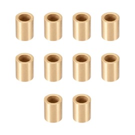 sourcing map Bearing Sleeve 8mm Bore x 12mm OD x 15mm Length Self-Lubricating Sintered Bronze Bushings 10pcs