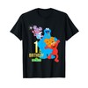 Sesame Street 1st Birthday Black Classic Fit Crew Neck T-Shirt