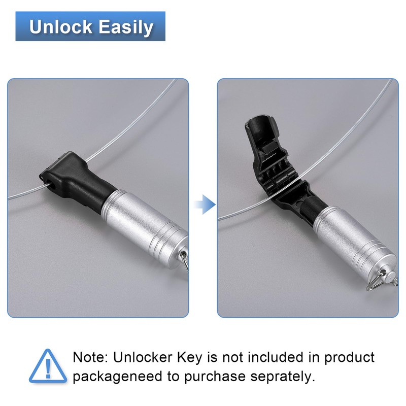 sourcing map 100pcs Peg Hook Locks, 4mm Display Hook Stop