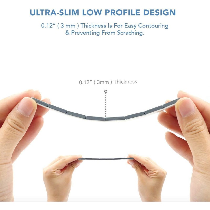 CKAuto 1/2oz, 0.5oz, Ultra Slim Low Profile, Grey, Adhesive Stick