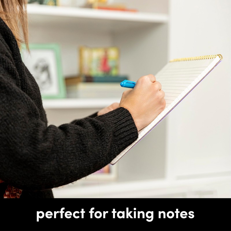 PAPERAGE Top Bound Spiral Notebook, 3 Pack, Lined Notepad, (Light