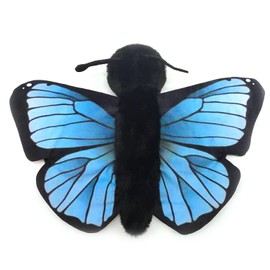 The Petting Zoo Monarch Butterfly Stuffed Animal Plushie Slap Bracelet, Gifts for Kids, Slapstix Wildlife Animals, Blue Monarch Butterfly Plush Toy, 9 inches