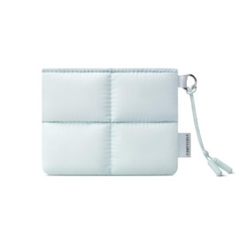 Comfyable Cute Puffy Coin Purse Pouch Change Holder For Women, Small Organizer with ID Window, Magnetic Closure, Water-repellent, Storage for Coin, Airpods, Lipstick, Card, Ice Blue