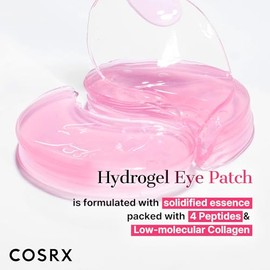 COSRX Pink Peptides - Parche de hidrogel de colágeno para ojos hinchados, ojeras y líneas finas, parches refrescantes debajo de los ojos (60), cuidado de la piel coreano, regalos del día de la madre para mamá