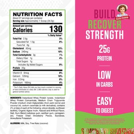 RYSE Loaded Protein Powder - Little Debbie Strawberry Shortcake Rolls - 25g Whey Protein Isolate & Concentrate with Prebiotic Fiber & MCTs - Low Carb & Low Sugar - 27 Servings / 2 lb Tub
