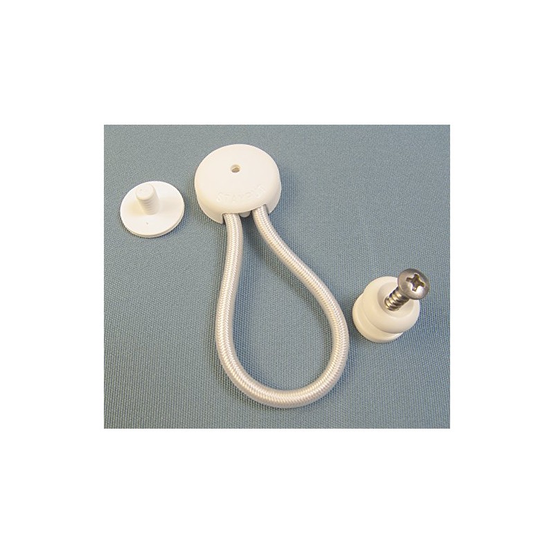 StayPut Bungee/Shock Cord Fastener, White w/White Surface Attachment & Mounting