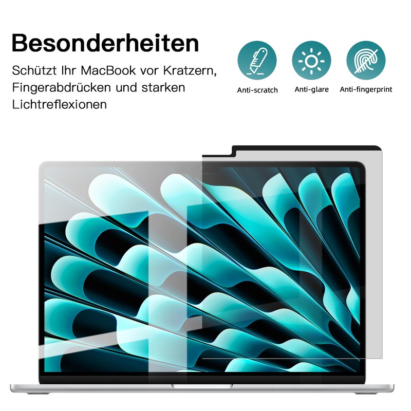 PYS Magnetic Privacy Screen Protector for MacBook Air 13 Inch