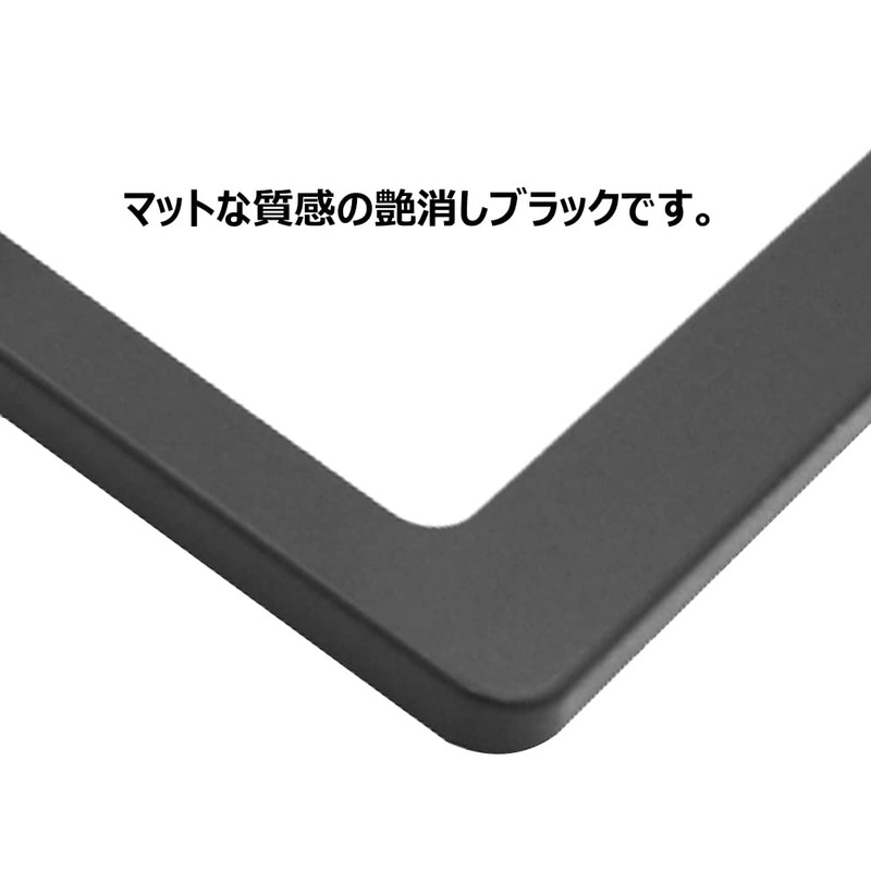 License Plate Frame, Slim Type, Black, Compatible with New Standard
