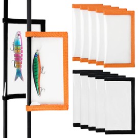 OROOTL Fishing Lure Wraps, 10 Packs Fishing Hook Covers Durable Clear PVC Lure Cover for Fishing Rod Fish Hook Protectors Baits Covers Keep Safe from Sharp Hook