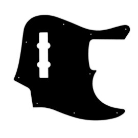 WD Custom Pickguard For Fender American Elite Jazz Bass 4 str 5ply Black Cream