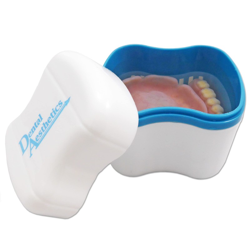 Denture Bath - Storage Container for Soaking Dentures, Retainers &